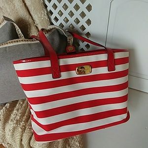 MK Striped Canvas Tote